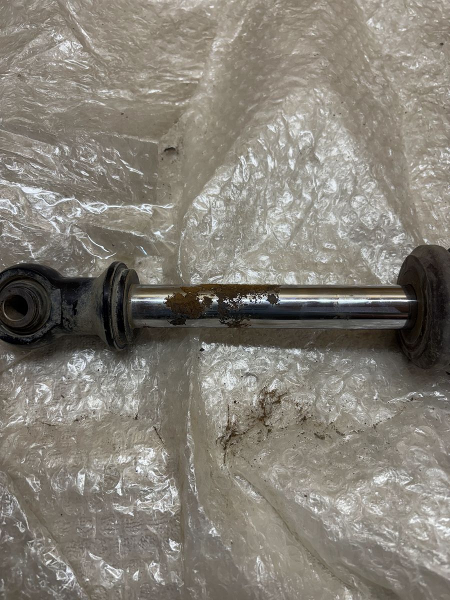 Rust pitting on a shock shaft